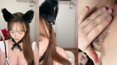 肉嘟嘟颜值美少女！情趣耳朵卡哇伊！多毛粉嫩小穴，特写震动棒猛插，搞的嫩穴湿哒哒，娇喘呻吟诱惑